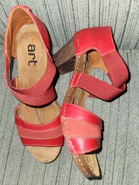 🍉Art Red Leather Heels